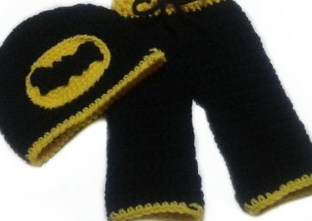 Batman Newborn Baby Pants and Beanie Hat Set